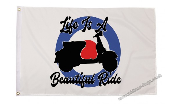 Life Is A Beautiful Ride Flag
